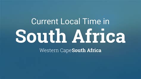 time in sa right now